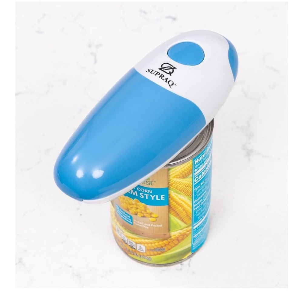 Blue electric can opener battery operated (batteries not included) AA - Picture 2 of 8